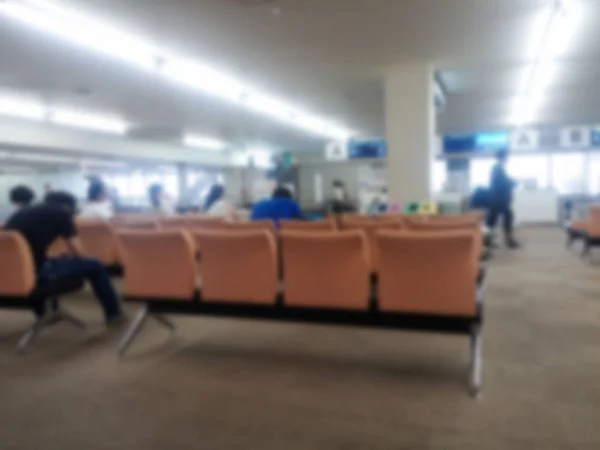 Borrão abstrato da zona de cadeiras no aeroporto — Fotografia de Stock