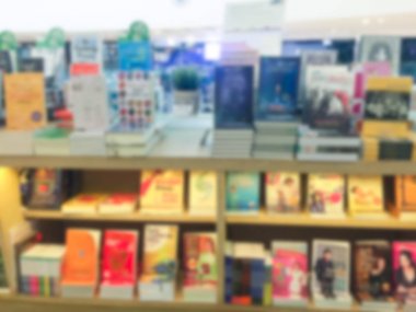 Bir kitapçı görüntü bulanıklığı . 