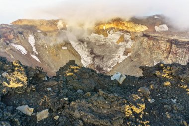 Krater Fuji Dağı .