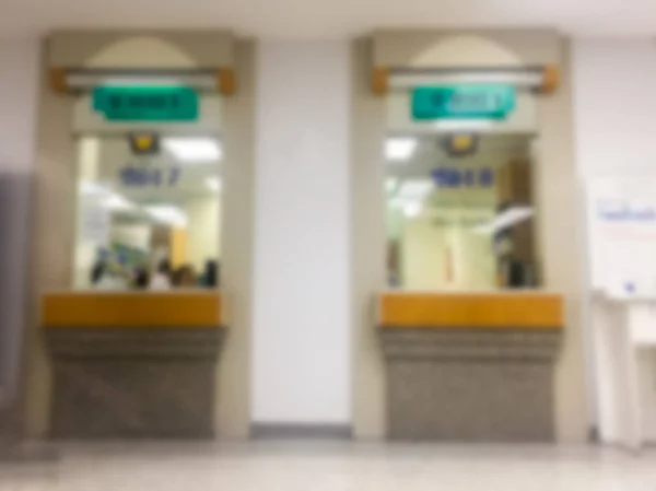 Fondo de desenfoque abstracto del mostrador de cajero en el hospital —  Fotos de Stock