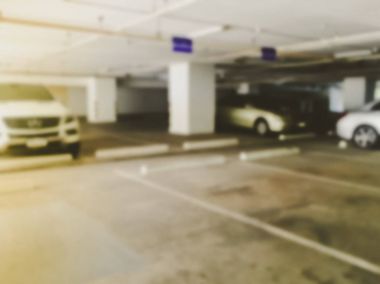 Vintage tarzı soyut Araba Park arka plan bulanıklık .