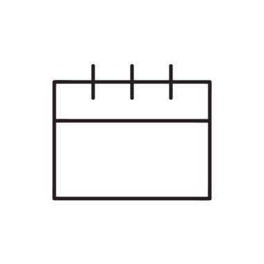 Takvim vektör simgesi, tarihi ve ay sembolü. Modern, basit düz