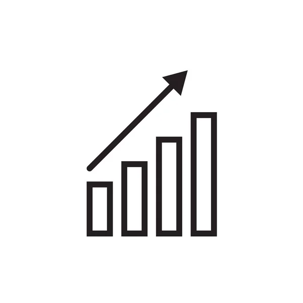 Gráfico crescente ícone, vetor eps 10 — Vetor de Stock