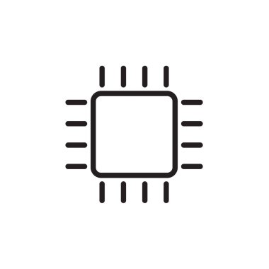 CPU vektör simgesi, vektör Eps 10 şekil stili .