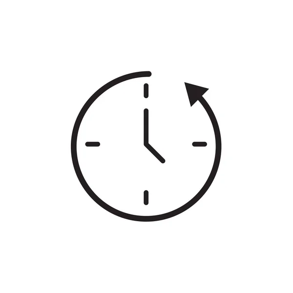 Icono del reloj Ilustración vectorial, EPS10 . — Archivo Imágenes Vectoriales