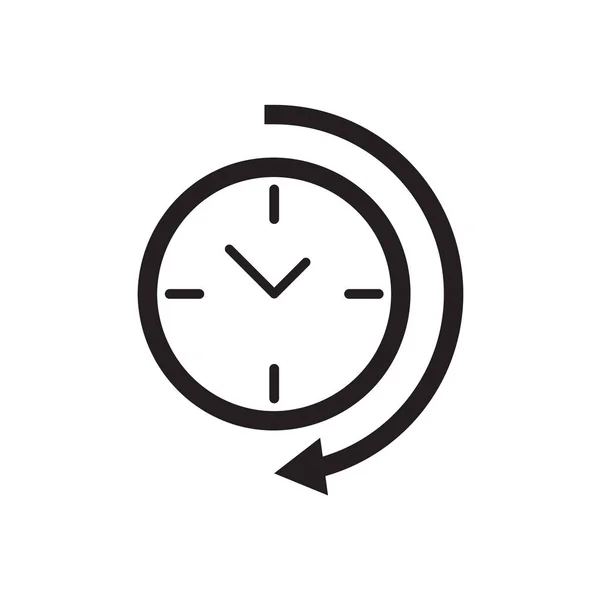 Icono del reloj Ilustración vectorial, EPS10 . — Vector de stock