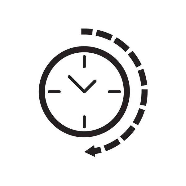 Icono del reloj Ilustración vectorial, EPS10 . — Archivo Imágenes Vectoriales