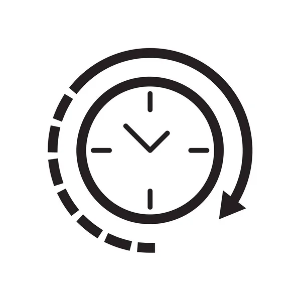 Icono del reloj Ilustración vectorial, EPS10 . — Archivo Imágenes Vectoriales