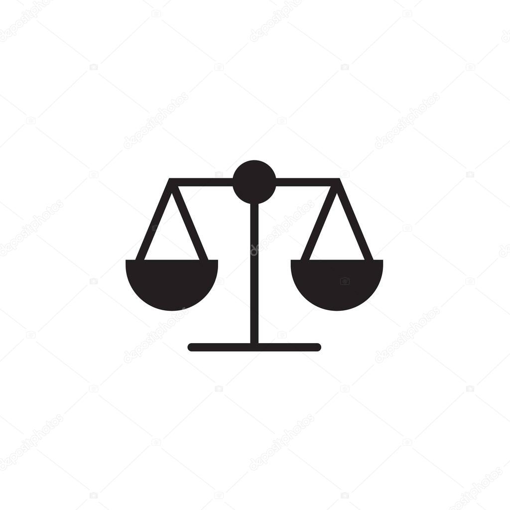 Law scale icon Vector illustration, EPS10.