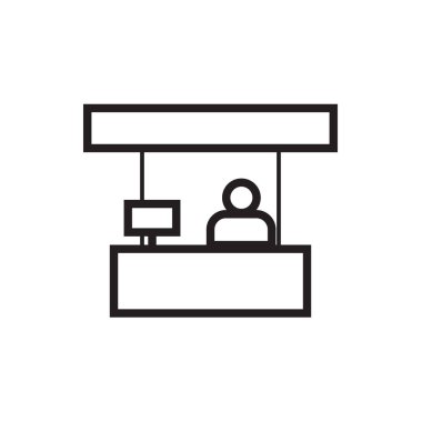 Satış booth simge vektör çizim, Eps10.