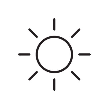 Güneş simge vektör çizim, Eps10.