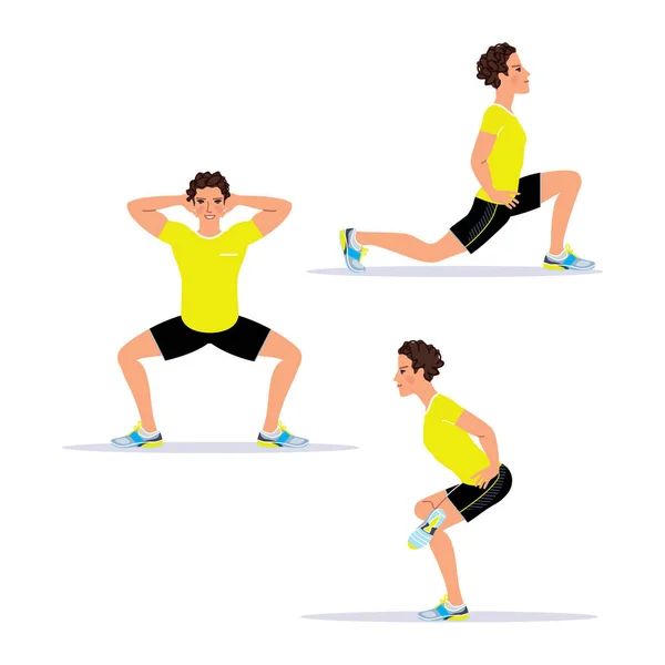 Fitness egzersiz yapan erkek.