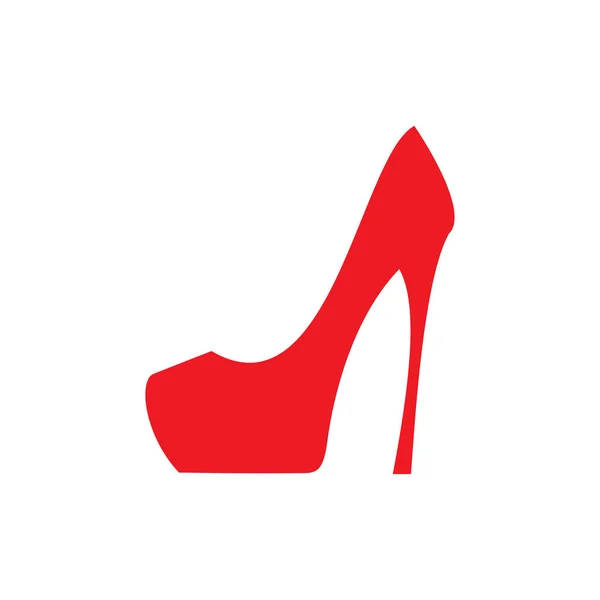 Zapato de tacón alto de mujer roja. Ilustración vectorial — Vector de stock