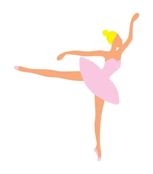 Ballerina dancer icon. — Stock Vector