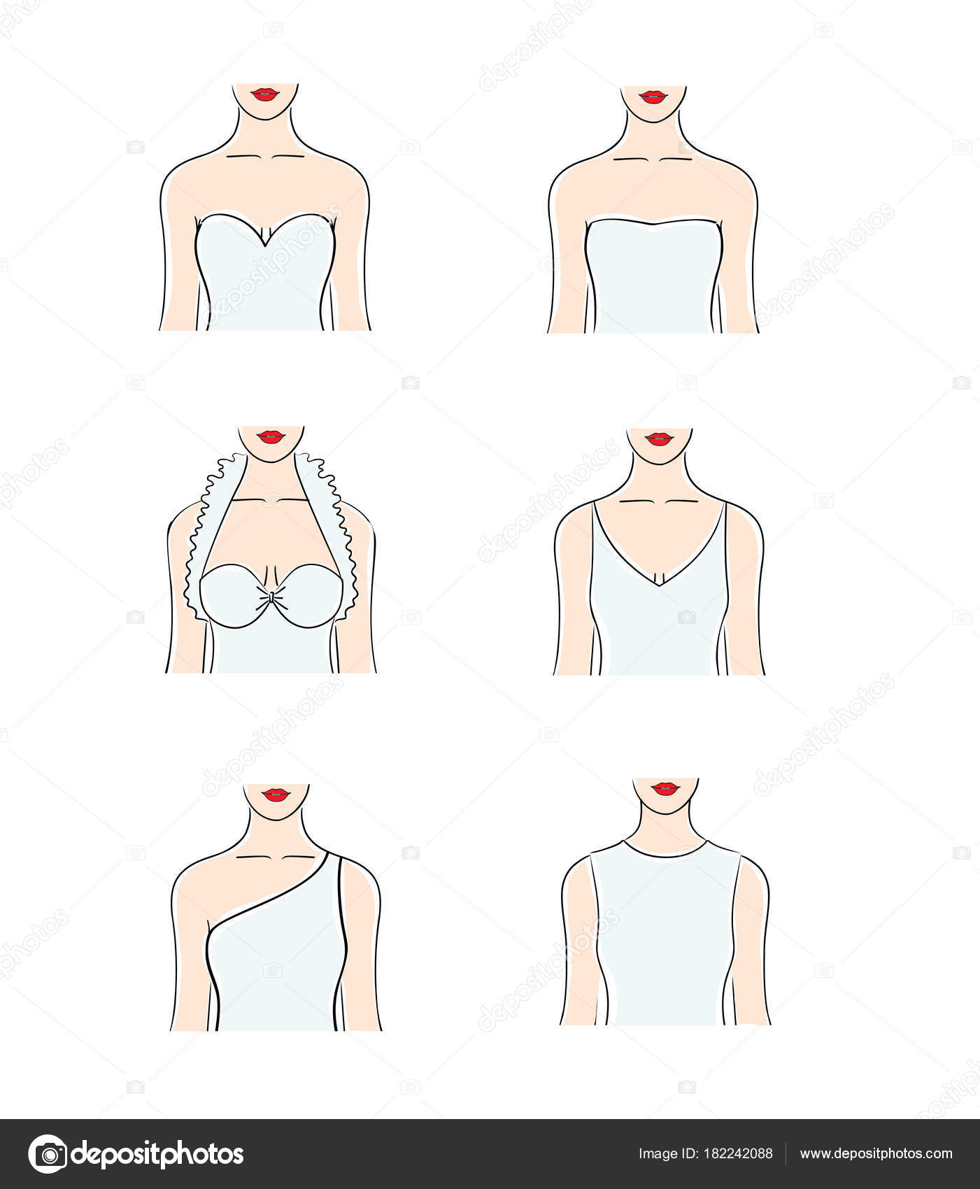 Necklines - the complete illustrated fashion guide to women's clothing