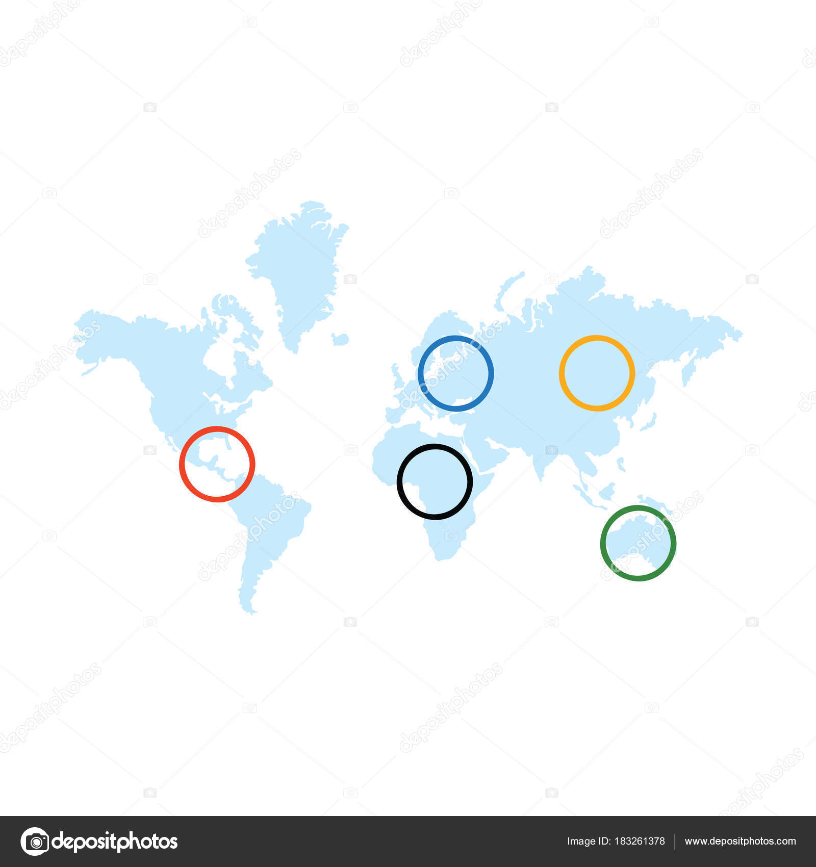 Aros olimpicos y continentes sales