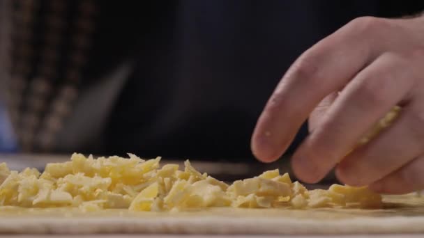 Slices of cheese — Stock Video