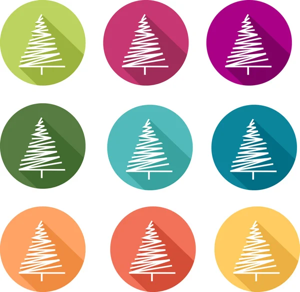 Icono de pino en color — Vector de stock