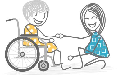 Tekerlekli sandalyede yaşlı insan