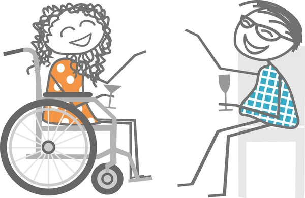 Handicap et fête — Image vectorielle