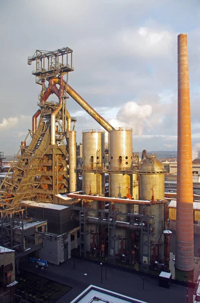 Wielkich Pieców Zakład Przemysłowy Produkcji Wytopu Metali — Zdjęcie stockowe