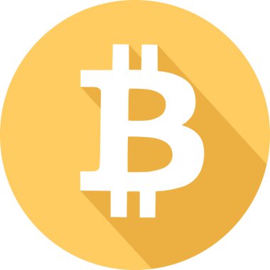 Bir bitcoin, internette sanal para sarı simgesi