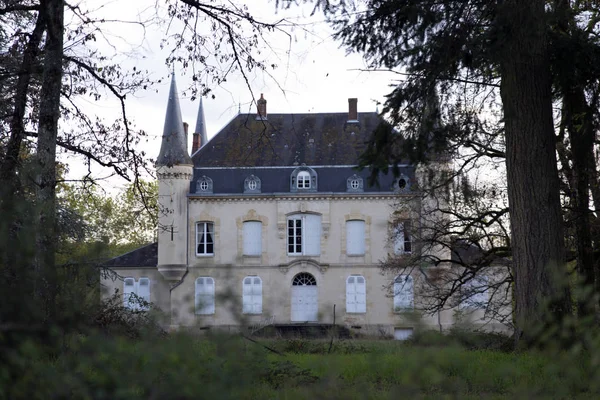 Stary Zamek Wsi Burgundii Francja — Zdjęcie stockowe