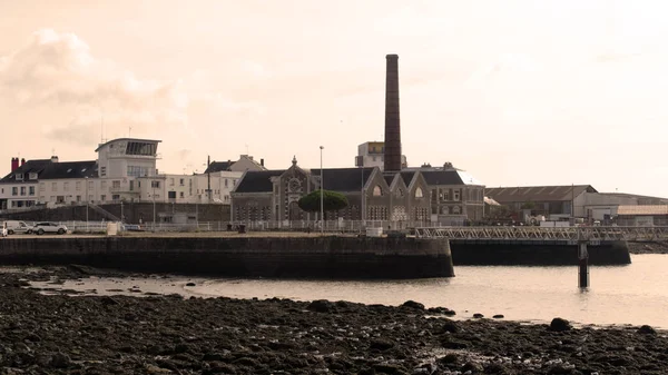 Industriële Gebouwen Haven Van Saint Nazaire Frankrijk — Stockfoto