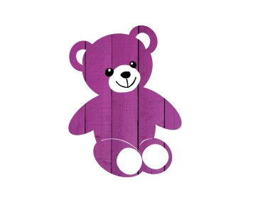 Kırsal ahşap dokusunda bir çocuk ayı.