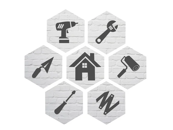 Yourself Tool Icon White Brick Background — 스톡 사진