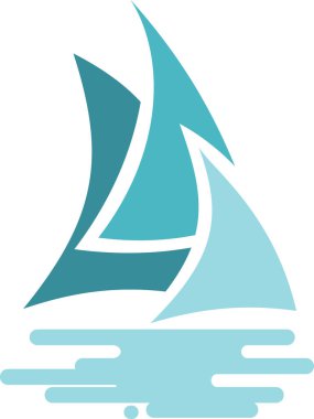 Denizde yüzen bir teknenin simgesi