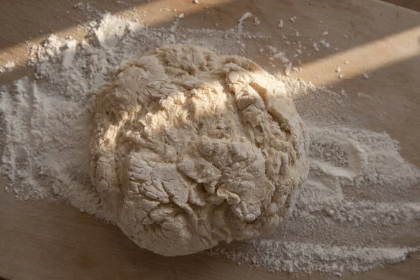 Close Bread Dough Baking — Stock Photo, Image