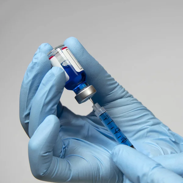 Close Syringe Vial Injectable Solution — Stock Photo, Image