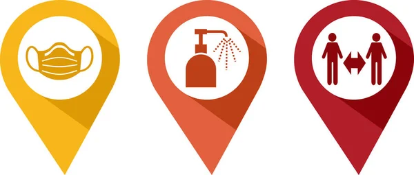 Pin de gestes de barre pour se protger contre le virus Covid-19