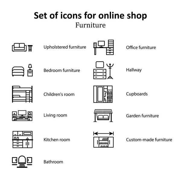 набор фотографий различных разделов мебели Интернет-магазин

