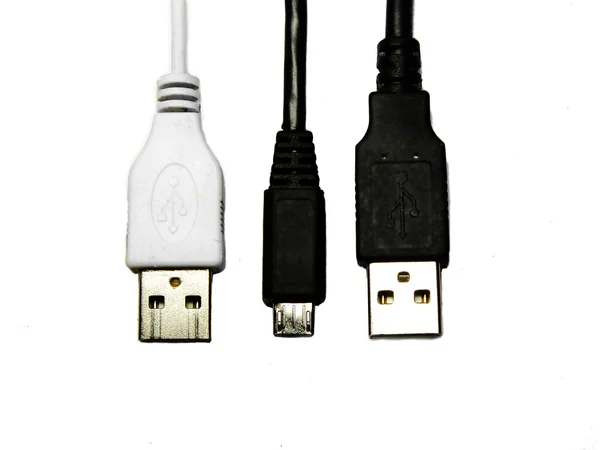 Farklı konnektörler Usb kümesi — Stok fotoğraf