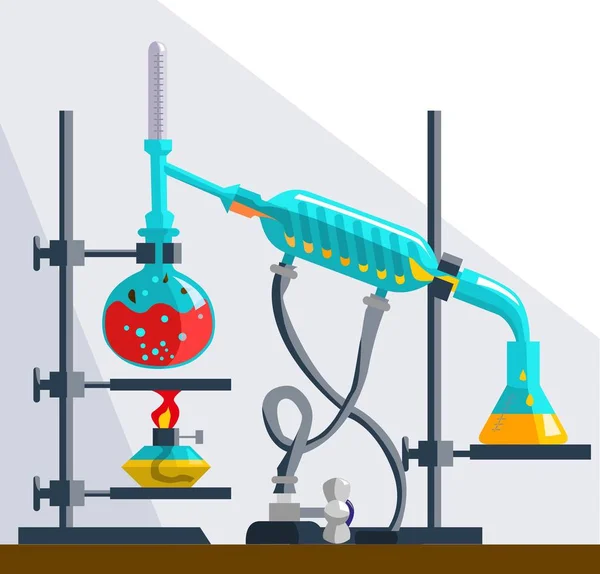 Installation de distillation et purification de liquides. D — Image vectorielle