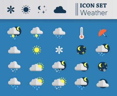 Hava durumuna ilişkin simge seti
