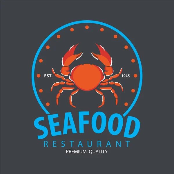 Набір шаблонів логотипів з морепродуктів — стоковий вектор