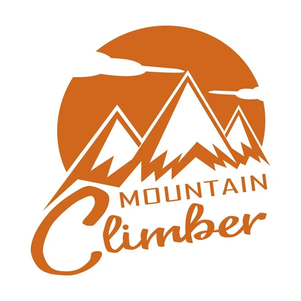 Beyaz arka plan üzerinde dağ logo