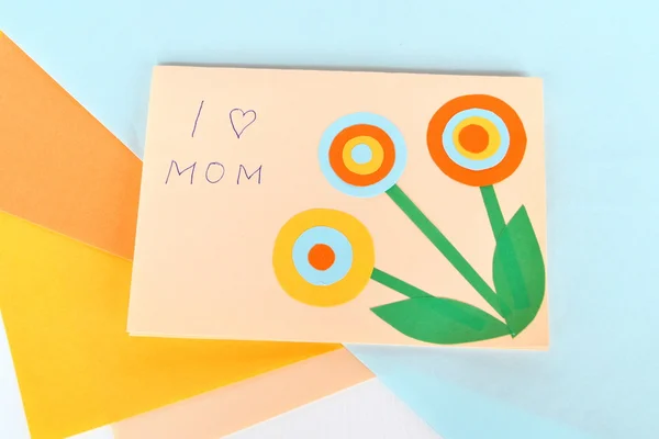 Mors dag-kort. Gratulationskort för mamma — Stockfoto