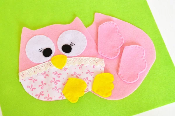 Sewing set for felt owl - how to make an owl toy. Step