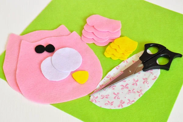 Dikiş seti keçe baykuş için-nasıl bir baykuş el yapımı oyuncak yapmak