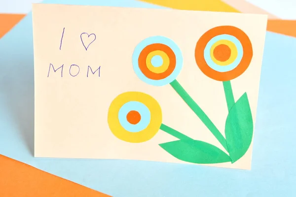 Mother's day card - rzemiosło — Zdjęcie stockowe