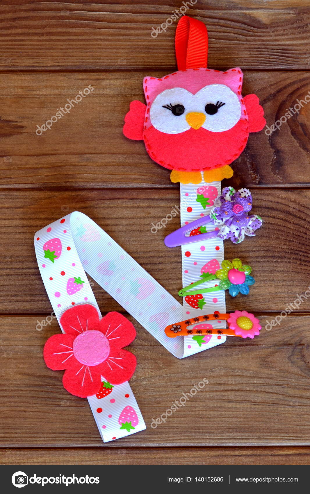 Original organizer for hairpins, a felt owl, a set of barrettes. Kids crafts. Brown wooden background. Hair clip storage ideas diy crafts. Hair clip holder diy organizers ideas Stock Photo by ©OnlyZoia Original organizer for hairpins, a felt owl, a set of barrettes. Kids crafts. Brown wooden background. Hair clip storage ideas diy crafts. Hair clip holder diy organizers ideas Stock Photo by ©OnlyZoia
