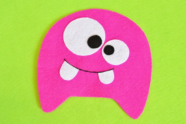 Sewing set for pink felt monster - how to make monster handmade toy