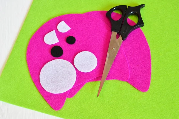Sewing set for pink felt monster - how to make monster handmade toy