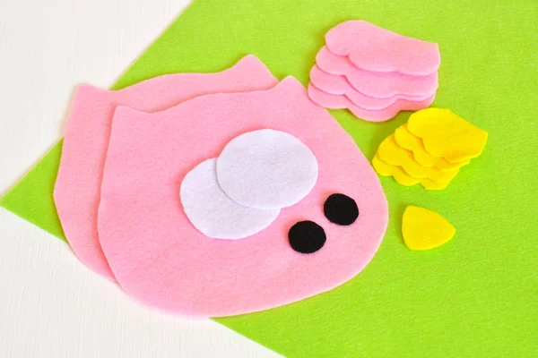 Sewing Set Felt Owl How Make Owl Handmade Toy — Stock Photo, Image