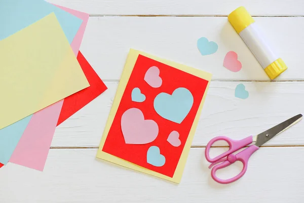 Creative Idea Make Greeting Card Simple Greeting Card Design Greeting — Stock Photo, Image