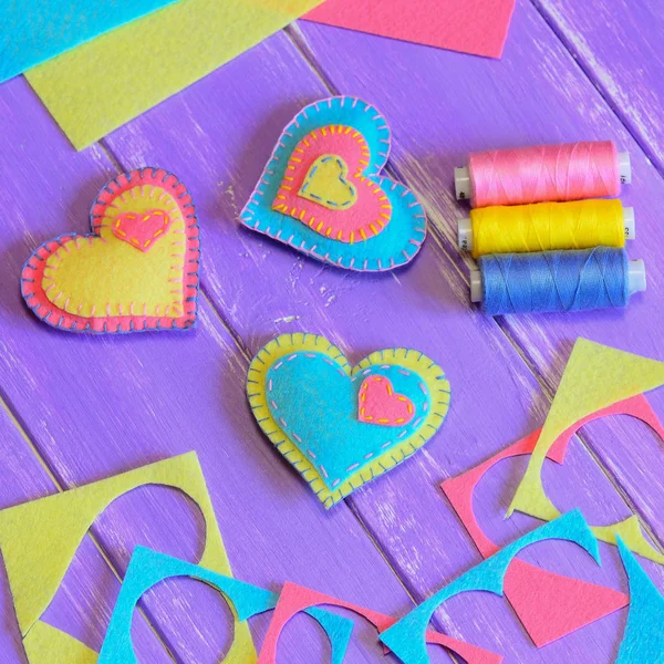 Decoração Forma Coração Ornamentos Presentes Dia Dos Namorados Enfeites Coração — Fotografia de Stock